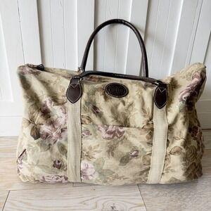 Vintage Gitano Fashion Floral Duffle Travel Tote Bag 80s 90s Y2K Boho